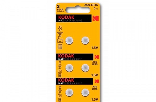 Батарейка Kodak AG9 (G9\LR936\LR45\194\SR936W\GP94A\394А) Alkaline 1.5V