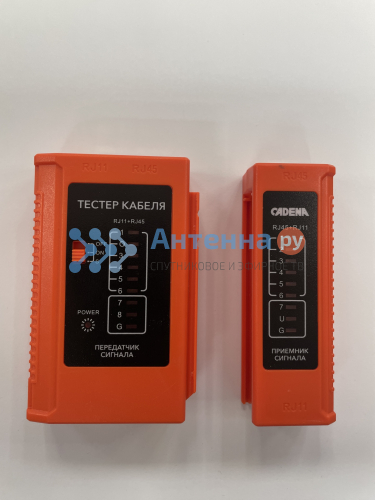 Тестер кабеля RJ-45+RJ-11 Cadena WZ-468L
