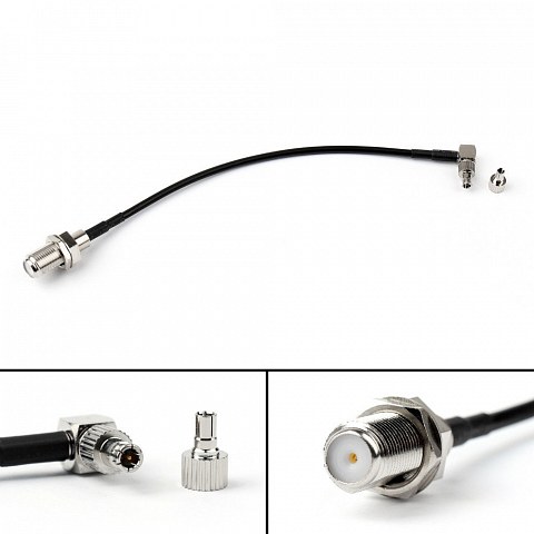 Антенный адаптер для 3G/4G USB модемов (F-female - CRC-9/TS9) со сменной насадкой RG316