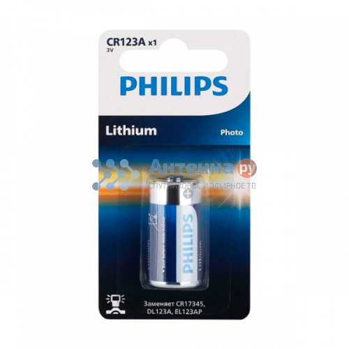 Батарейка Philips CR123A BL1 Lithium 3V