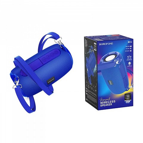 Портативная колонка Borofone BR4, 5 Вт, microSD/USB/FM/AUX, BT 5.0, 500 мАч, синий