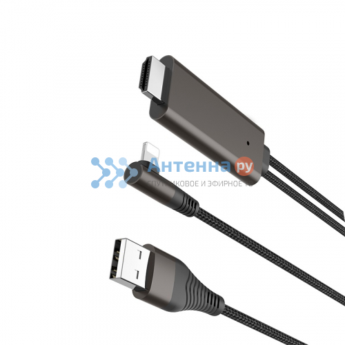 Переходник Hoco UA14 (HDMI - Lightning) угловой фото 4
