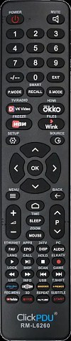 Универсальный пульт для TopDevice RM-L6260 Hartens, VR, Blackton, Artel, CHANGHONG, YASIN, Rombica