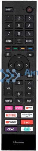 Пульт для телевизора Hisense ERF3E80H оригинальный Пульт для телевизора Hisense ERF3E80H оригинальный