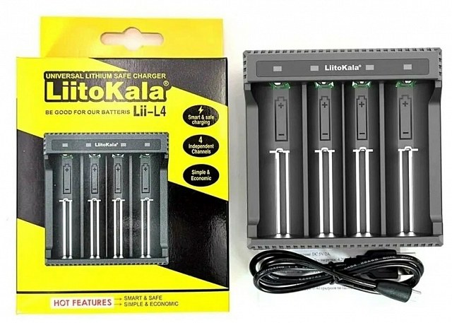 Зарядное устройство для аккумуляторов (26650/18650/14500) на 4-слота LiitoKala Lii-L4