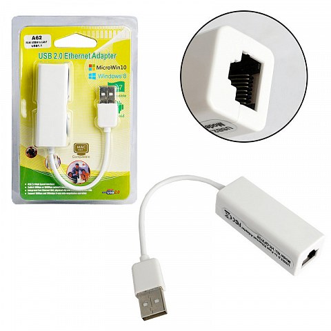 Сетевой адаптер A62 RG45 с Ethernet на USB