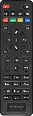 Пульт для DVB-T2 ресивера Lumax  DVBT2-555HD V.2