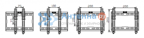 Кронштейн Uniteki TMN1601 черный фото 2