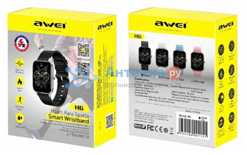 Смарт Часы Awei H6 (black) фото 2 Смарт Часы Awei H6 (black) фото 2