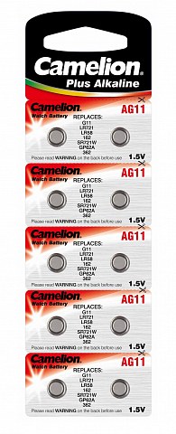 Батарейка Camelion AG11 (G11\LR721\LR58\162\SR721W\GP62A\362)