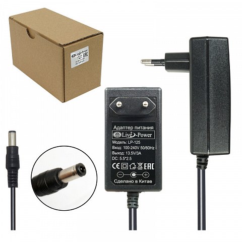 Блок питания Live-Power 13.5V LP125 13.5V/3A (5,5*2,5)
